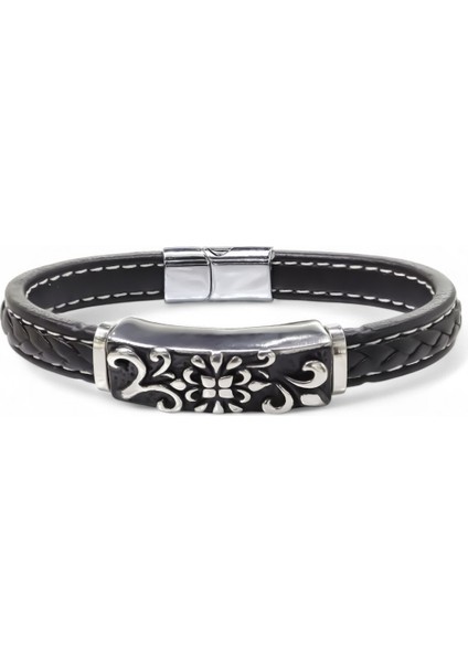 Çelik Ve Deri Bileklik 31831B2D21