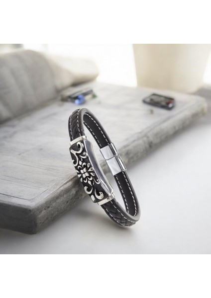 Çelik Ve Deri Bileklik 31831B2D21 fiyatları