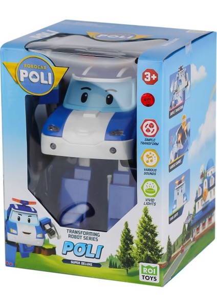 Polı MRT-685 Sesli ve Işıklı Robocar Poli Büyük Transforming Robot Poli