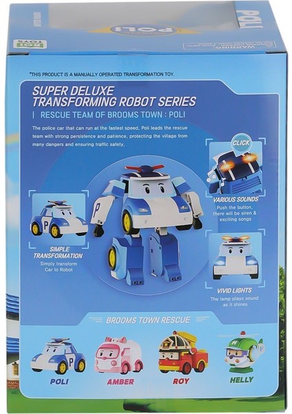 Polı MRT-685 Sesli ve Işıklı Robocar Poli Büyük Transforming Robot Poli modelleri