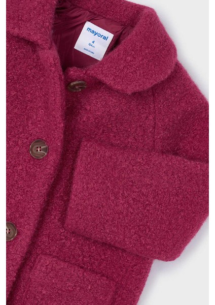 Kız Çocuk Buklet Kaban - Vişne modelleri