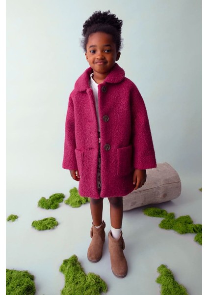 Kız Çocuk Buklet Kaban - Vişne fırsatları