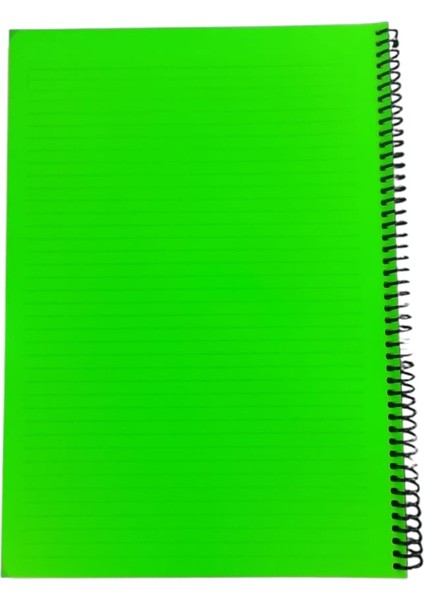 Flex A4 120 Yaprak Çizgili Spiralli Plastik Neon Kapak Defte fiyatları
