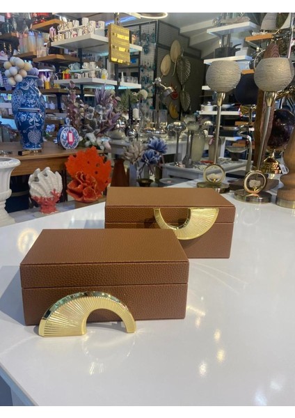Kahve Gold 2'li Dekoratif Kutu fırsatları