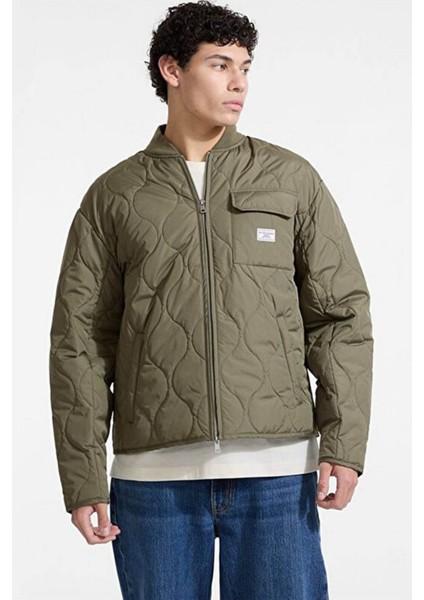 Erkek Bomber Kapitone Ceket - Haki