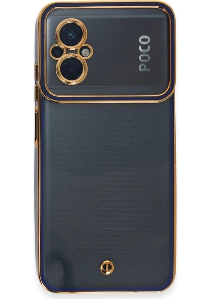 Newface Xiaomi Poco M5 Kılıf Liva Lens Silikon - Mavi fiyatları