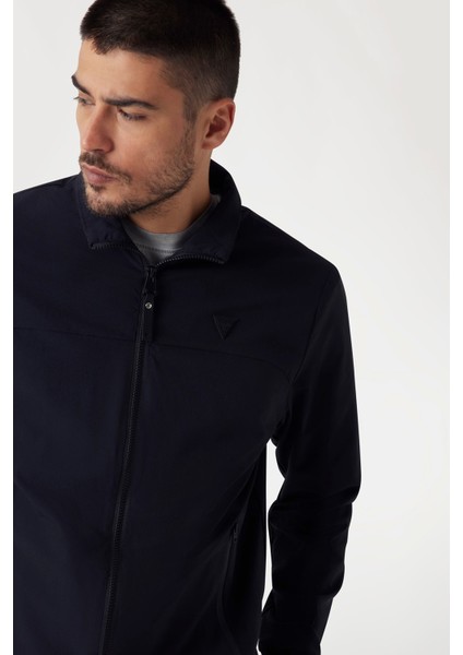 Erkek New Amos Fermuarlı Dik Yaka Aktif Mont - Siyah modelleri