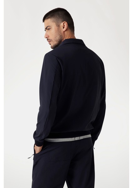 Erkek New Amos Fermuarlı Dik Yaka Aktif Mont - Siyah fırsatları