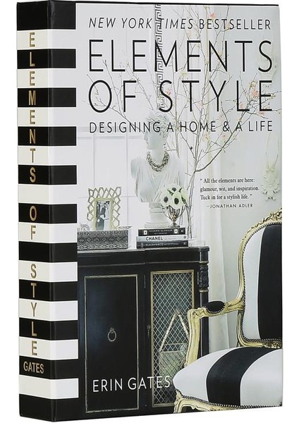 Siyah Beyaz Dekoratif Kitap Kutu