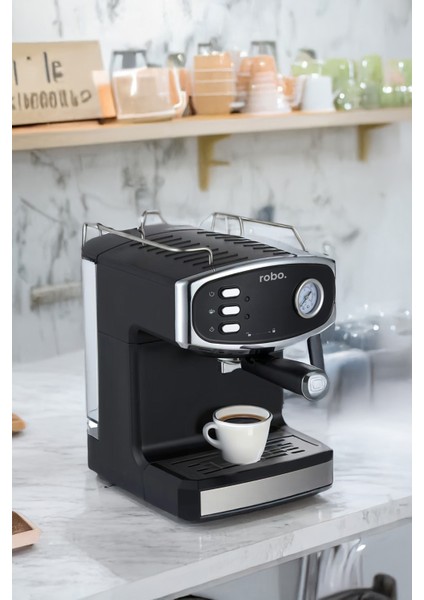 Süt Köpürtücülü Espresso Latte Cappuccino Americano Kahve Makinesi 1.5 Litre