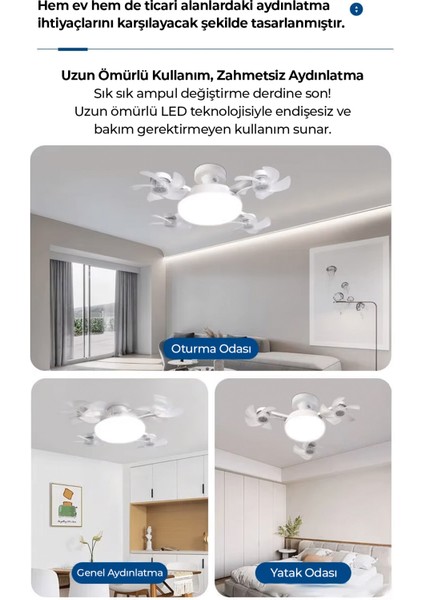 Işıklı Drone Tavan Vantilatörü