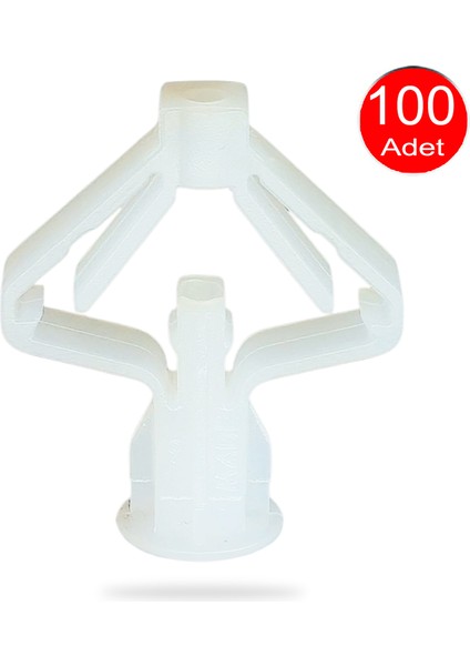 Kanatlı Alçıpan Dübeli Plastik Kelebek Dubel 100 lü Paket