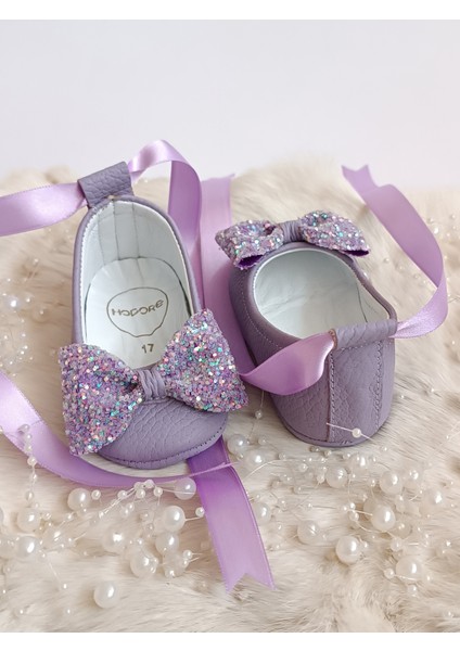 Perla Lila Hakiki Deri Bebek Makosen Babet fiyatları