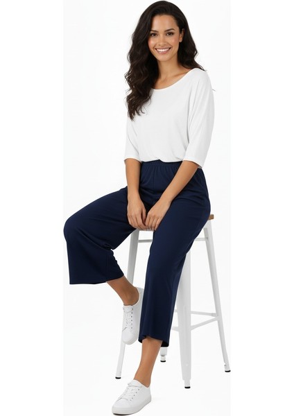 Kadın Kışlık Pantolon Duble Kumaş Beli Lastikli Jumbo Battal Beden Rahat Kesim Tam Kalıp Likralı fiyatları