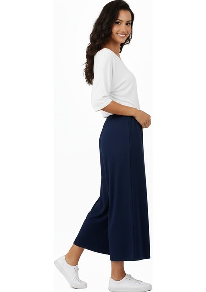 Kadın Kışlık Pantolon Duble Kumaş Beli Lastikli Jumbo Battal Beden Rahat Kesim Tam Kalıp Likralı modelleri