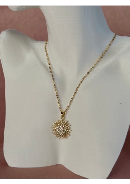 Çelik Kaplama Gold Güneş Kolye fiyatları