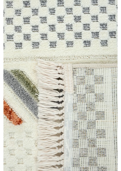 Lapis Multi Renkli Bukle Salon Halısı Mutfak Halısı Çocuk Odası Halısı Koridor Yolluk