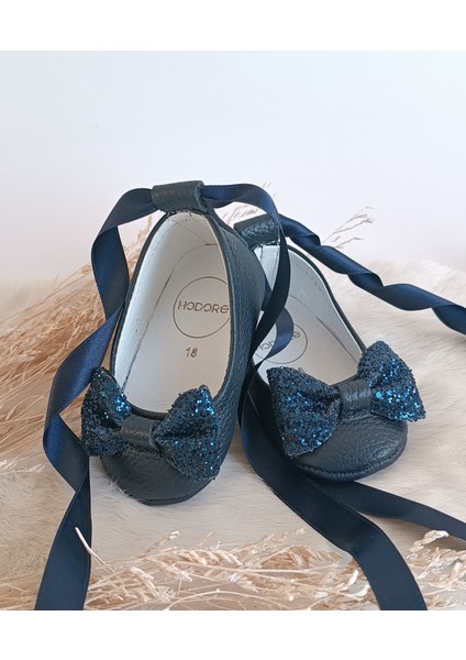 Perla Taşlı Lacivert Hakiki Deri Bebek Babet Ayakkabı fiyatları