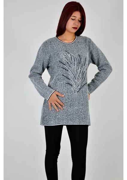 Bisiklet Yaka Ön İncili Triko Bluz fiyatları