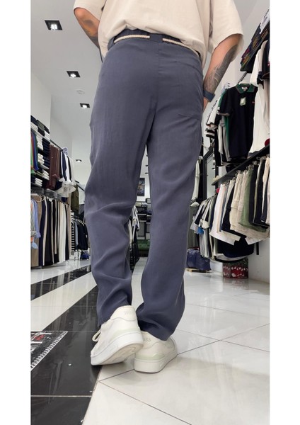 Kemer Detaylı Modal Baggy Fit Erkek Pantolon modelleri