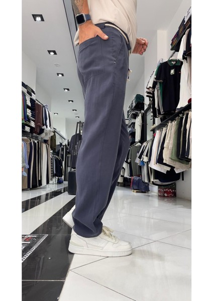 Kemer Detaylı Modal Baggy Fit Erkek Pantolon fırsatları