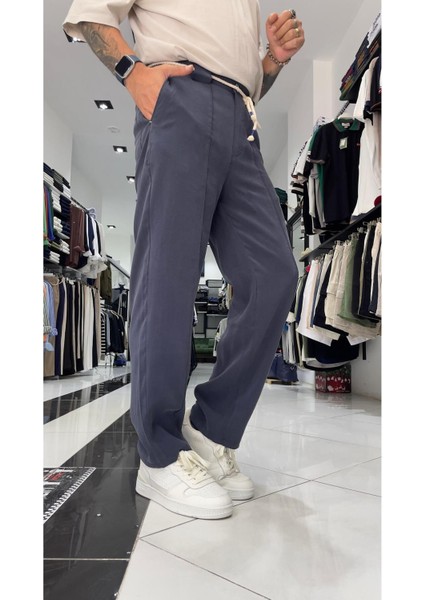 Kemer Detaylı Modal Baggy Fit Erkek Pantolon indirimleri