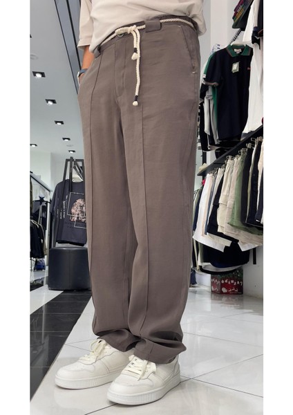Kemer Detaylı Modal Baggy Fit Erkek Pantolon fırsatları