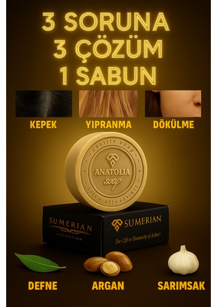 Defne Argan Sarımsak Sabunu
