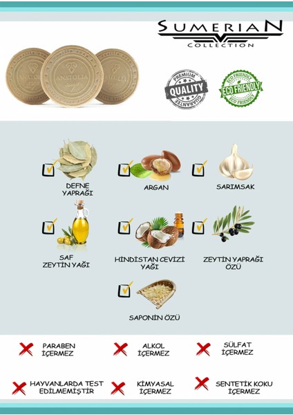 Defne Argan Sarımsak Sabunu
