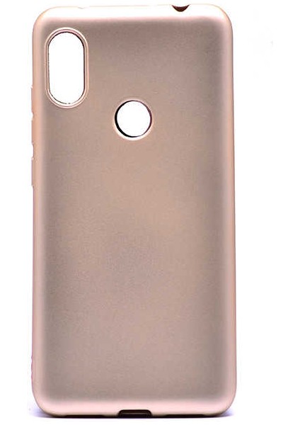 - Xiaomi Redmi Note 6 Pro - Kılıf Mat Soft Premier Silikon Kapak - Gold - T6623