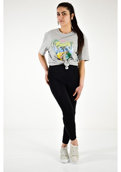 Sıfır Yaka Renkli Baskılı T-shirt fiyatları