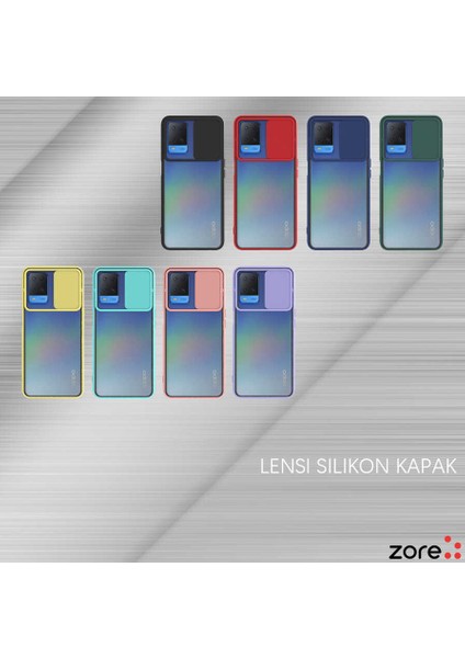 - Oppo A54 4G - Kılıf Slayt Sürgülü Arkası Buzlu Lensi Kapak - Lacivert - T18092 fırsatları