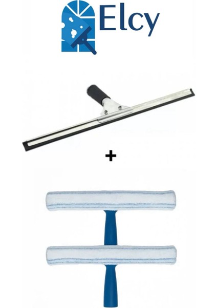 45 cm Cam Silme Aparatı Metal Çekçek ve 2 Adet 45 cm Cam Peluş