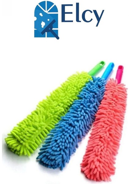 Toz Alma Mopu Püsküllü Makarna Mop Sap Takılabilir Her Renk