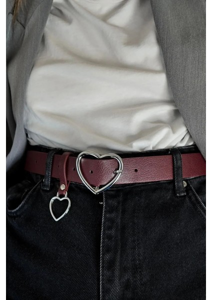 Amour Gümüş Kalp Tokalı Kemer