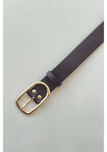 Gino Gold Tokalı Kadın Acı Kahve Kemer