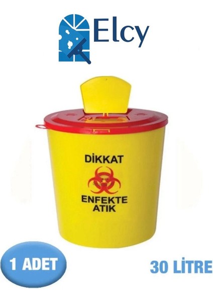 Tıbbi Atık Kutusu Kesici Delici Atık 30 Litre 1 Adet