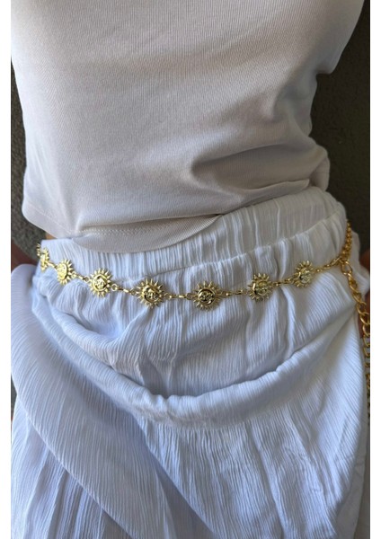 Güneş Detaylı Tasarım Premium Zincir Kemer