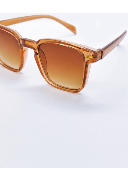 Retro Çerçeveli, Kahverengi Degrade Camlı Unisex Güneş Gözlüğü, Deri Kılıf Hediyeli indirimleri