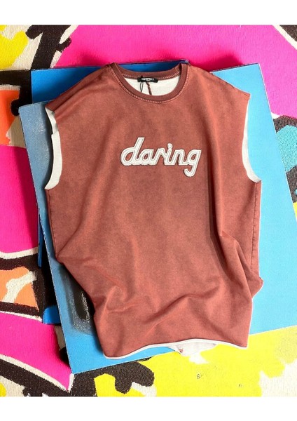 Erkek Asit Yıkamalı Nakış Detaylı Oversize Atlet fiyatları