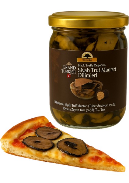 Siyah Trüf Mantarı Dilimleri Carpaccio - Tuber Aestivum, 160 Gr, Premium Konserve indirimleri