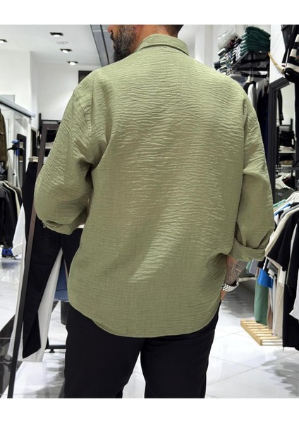 Müslin Kumaş Basic Düğmeli Erkek Gömlek fırsatları