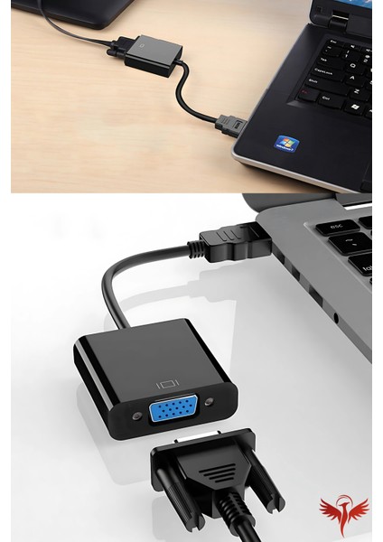 HDMI To VGA Görüntü Kablosu (Sesli) Monitör-Pc Kablosu indirimleri