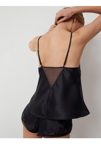 Dantel Detaylı Askılı İpek Gecelik Üstü modelleri