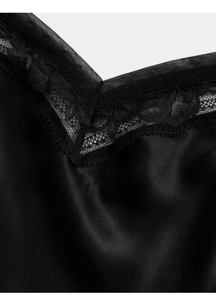 Dantel Detaylı Askılı İpek Gecelik Üstü indirimleri