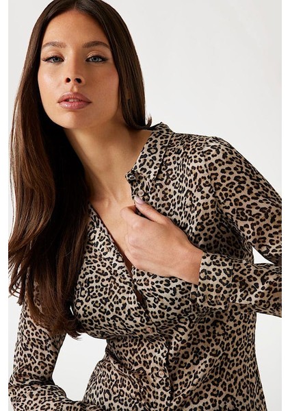 Kadın Clouis Leopar Desenli Gömlek - Çok Renkli fırsatları