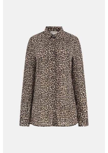 Kadın Clouis Leopar Desenli Gömlek - Çok Renkli
