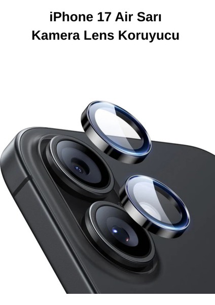 iPhone 17 Air Safir Temperli Kamera Lens Koruyucu
