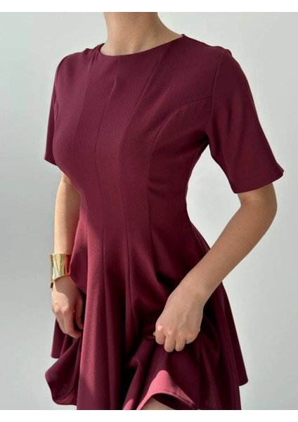 Crem Pliseli Elbise indirimleri