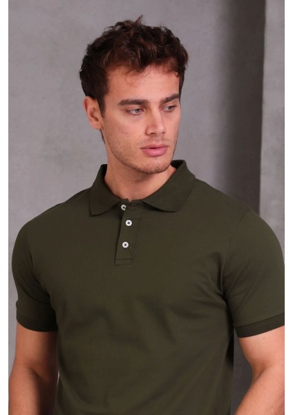 Erkek Slim Fit Pamuklu Yumuşak Doku Nefes Alan Kumaş Yakalı Tişört fiyatları